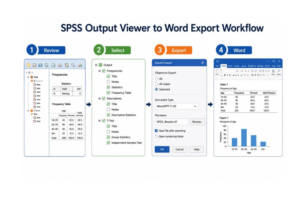 How to Export SPSS Output to Word