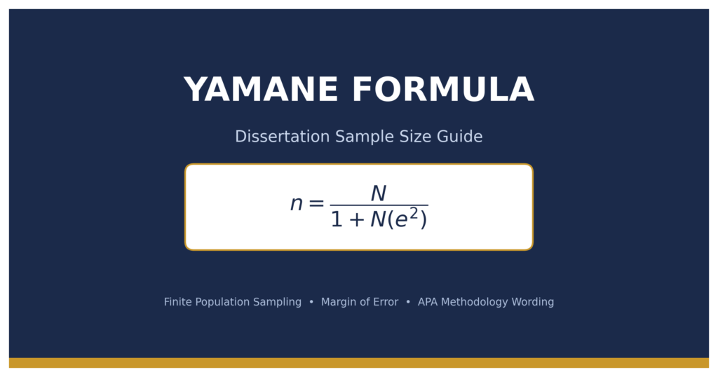 Yamane Formula: How to Calculate Sample Size for Dissertation and Survey Research